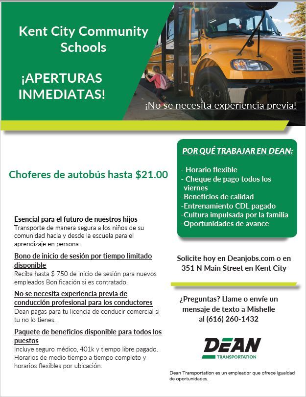 Dean Transportation Flyer- Spanish